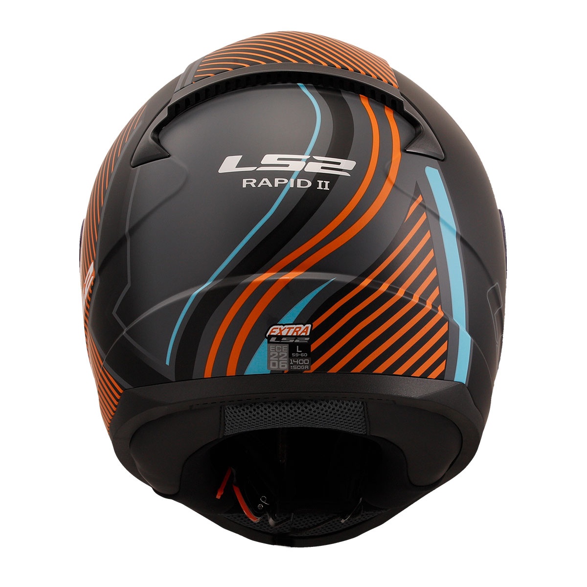 LS2 RAPID 2 EXTRA MAT GRİ-NEON TURUNCU KASK M