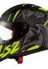 LS2 RAPID RAVEN MAT SİYAH-GRİ-NEON SARI KASK L