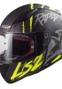 LS2 RAPID RAVEN MAT SİYAH-GRİ-NEON SARI KASK XL