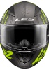 LS2 RAPID 2 RAVEN MAT SİYAH-GRİ-NEON SARI KASK L