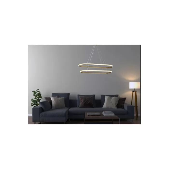 BAHAR AVİZE Elips Eskitme Modern Sarkıt Led Avize Salon Mutfak Oda Hol Ledli Avize BHR0861