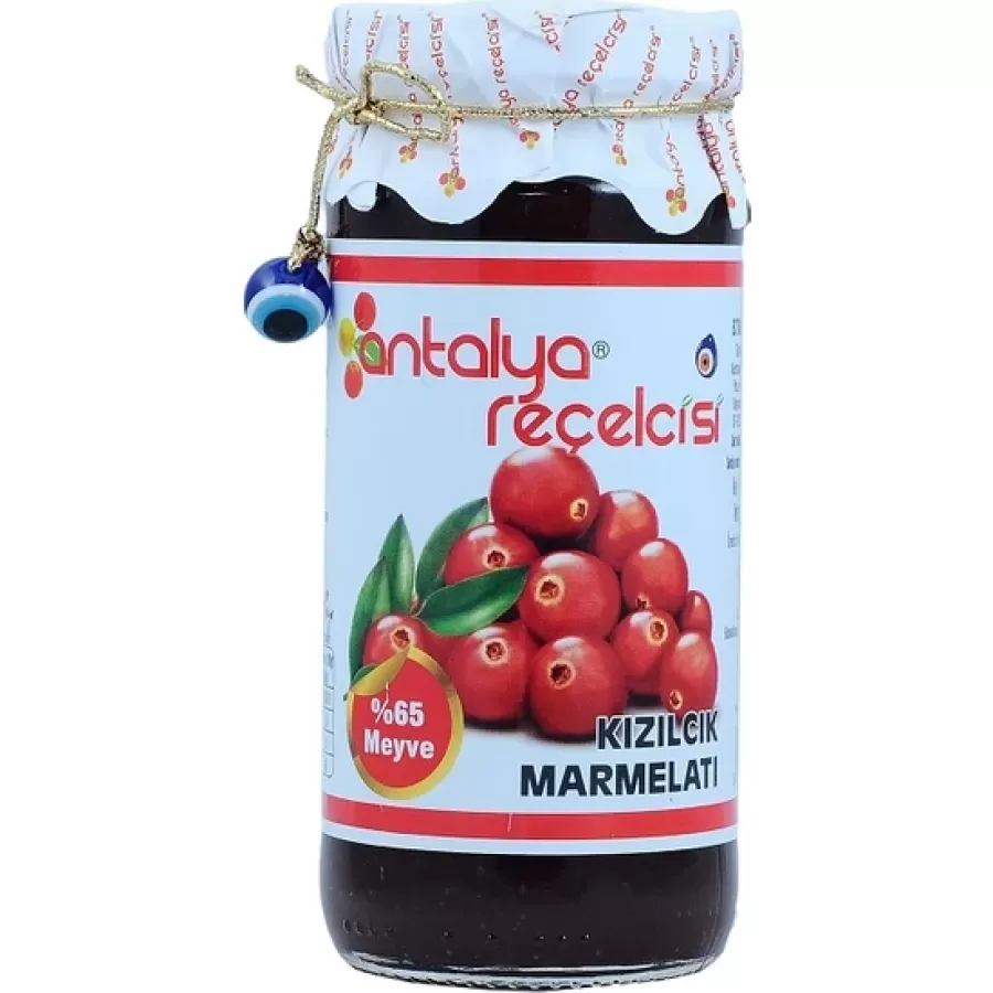 Antalya Reçelcisi Şekersiz Kızılcık Marmelatı (290 G)