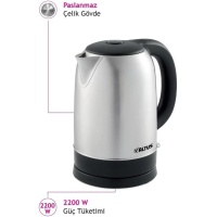 ALTUS AL 728 I INOX 2200 W 1.7 LT CELIK KETTLE