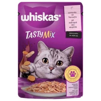 WHISKAS TASTY MIX SOMONLU HAVUCLU 85GR