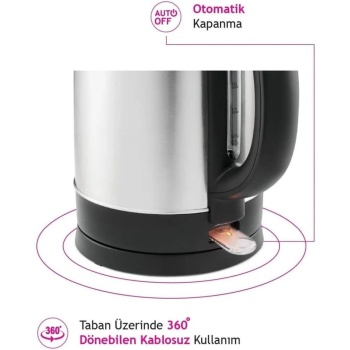 ALTUS AL 728 I INOX 2200 W 1.7 LT CELIK KETTLE