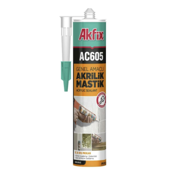 AKFIX AA002 AC605 AKRILIK MASTIK 500GR BEYAZ