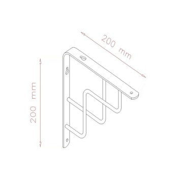 ZIG ZAG RAF ALTI KONSOL 250*250 SIYAH