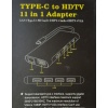 11 İN 1 1 GİGABİT TYPE C HUB (LAN/VGA/HDTV/TF/SD/AUDİO/TYP-C