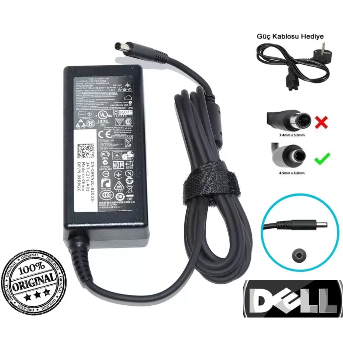 Dell Orjinal 19.5v 3.34A ince uç 0MGJN9 60w 4.5MM X 3.0MM DA45NM140, DA65NM111-00, HA65NS5-00, HK45NM140, Adaptör Şarj Cihazı 3RG0T, GM456, 0JT9DM, JT9DM, 43NY4, 4H6NV,5K74V, TJ76K, 5NW44, 70VTC, 74VT4, G6J41, GG2WG, GRPT6, A065R073, LADP-65TH F, CC0