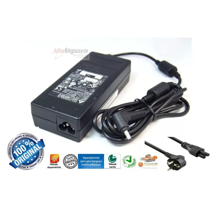 Orjınal Delta electronic 19V 4.74A 90W Asus Toshiba Casper Exper 5.5 x 2.5 Standart Liteon Adaptor Şarj Cihazı Orjinal