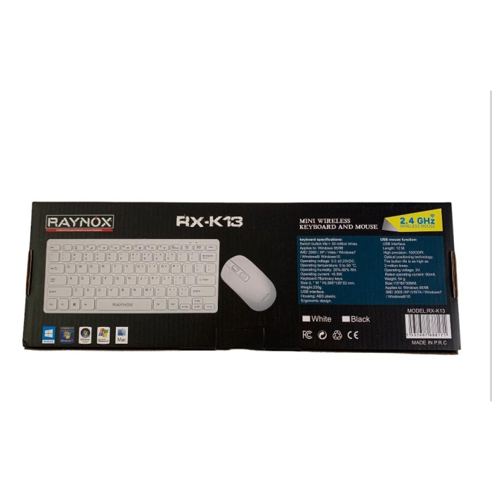 Mini Wireless Keyboard And Mause 2.4 GHz, RX-K13 Mini Set RAYNOX