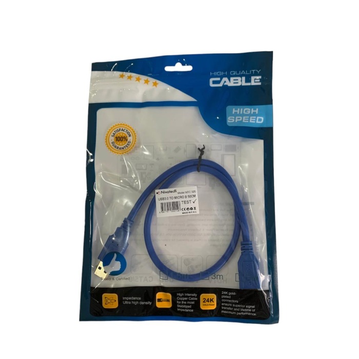 USB 3.0, 0.5M MİCRO B HİGH İNTENSİTY CABLE HDTV VGA USB CAT5/6 Nivatec