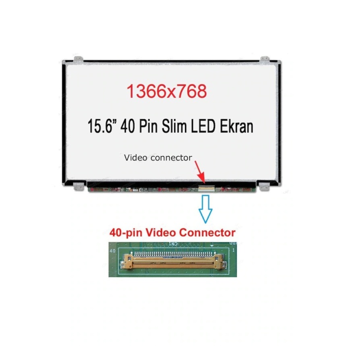 15.6 40 Pin Slim Led Ekran Panel 1366X768 NT156WHM-N10 V8.0