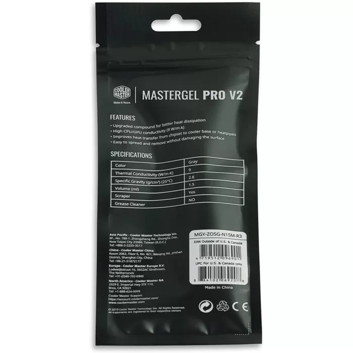 Cooler Master Mastergel Pro V2 9W/m-K Termal Macun Mgy-zosg-n15m-r3