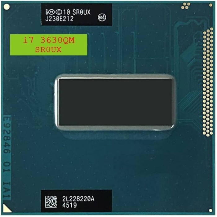 İkinci El Intel Core I7-3630QM I7 3630QM SR0UX 2,4 GHz Dört Çekirdekli Sekiz Dişli CPU İşlemci 6M 45W Soket G2 / RPGA988B