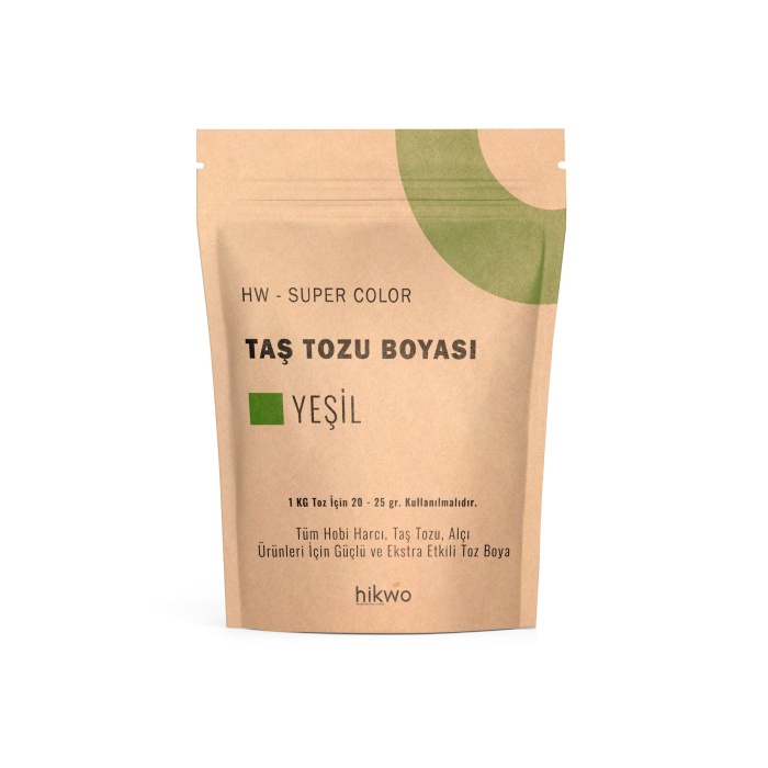 HW - Toz Boya - Taş Tozu Boyası - Hobi Harcı Boyası - Mum Boyası 100 Gr - Yeşil