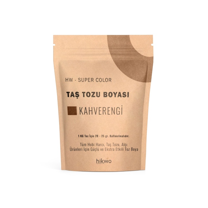 HW - Toz Boya - Taş Tozu Boyası - Hobi Harcı Boyası - Mum Boyası 100 Gr - Kahverengi