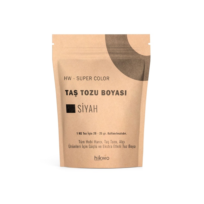 HW - Toz Boya - Taş Tozu Boyası - Hobi Harcı Boyası - Mum Boyası 100 Gr - Siyah