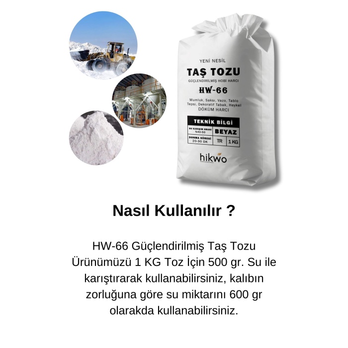 HW-66 Ultra Güçlü Yeni Nesil Hobi Harcı – Taş Tozu – Hobi Alçısı 25 KG