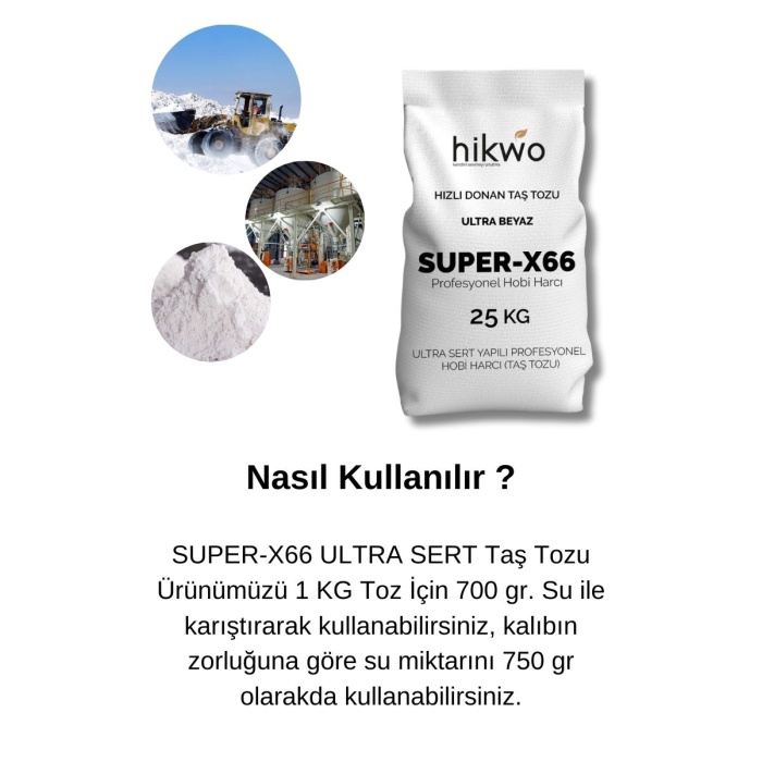 Ultra Sert SUPER-X66 Hobi Harcı – Taş Tozu – Hobi Alçısı 1500 KG