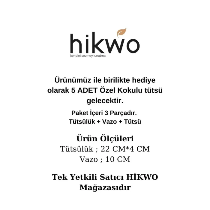 Premium Tütsülük Seti Tütsülük ve Face Vazo Seti - Hediyelik - Ev Hediyesi - Kahve