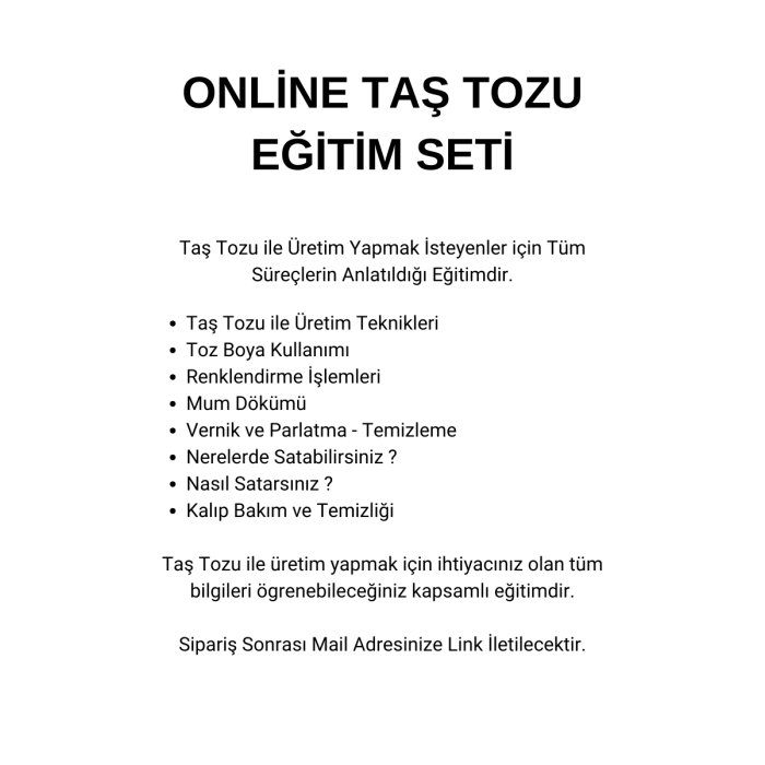 Taş Tozu Eğitimi - Saksı - Vazo - Mumluk Üretimi Eğitimi