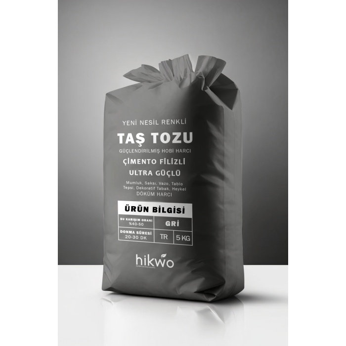 Gri Taş Tozu - Renkli Taş Tozu 5 KG