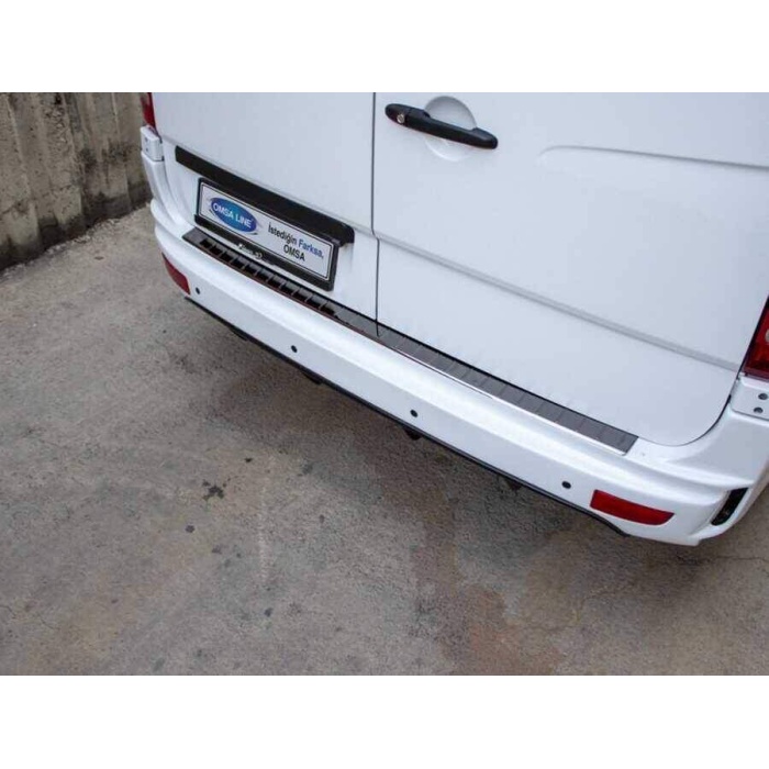 Mercedes Sprinter W906 Siyah Krom Arka Tampon Eşiği 2006-2018 Arası