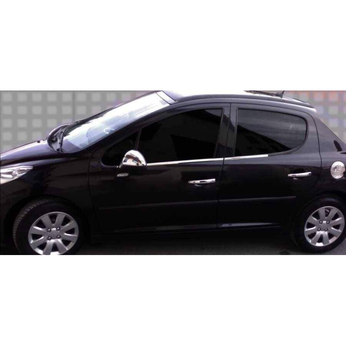 Peugeot 207 Krom Cam Çıtası 4 Parça 2006-2012 Arası