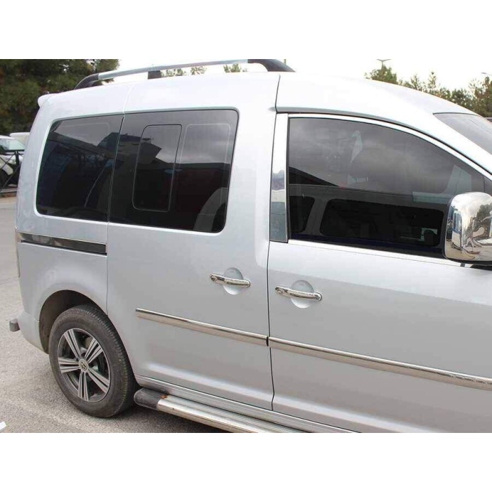 VW Caddy Krom Sürgülü Kapı Çıtası 2 Parça 2003-2015 Arası