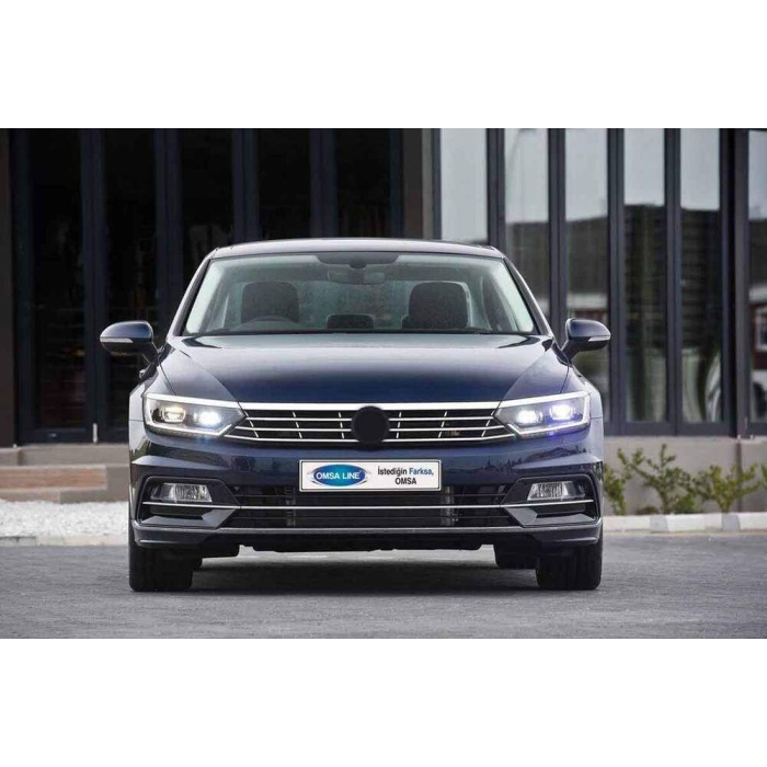 VW Passat B8 Krom Far Üstü Çıta 3 Parça 2015-2019 Arası