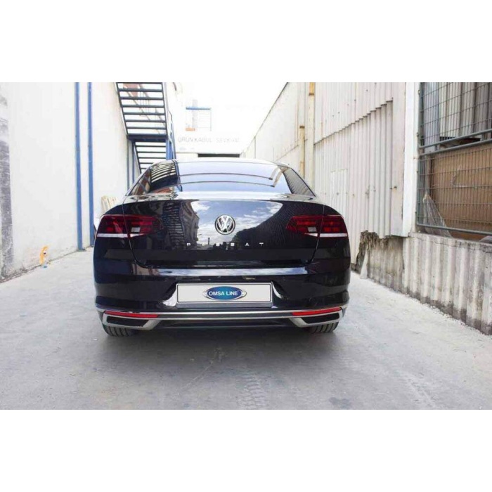 VW Passat B8.5 Krom Egzoz Çerçevesi Difüzör 2019 ve Sonrası