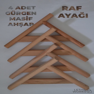 Raf Ayağı, Gürgen Ahşap (4 ADET) (NATURAL)