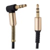 3.5 Mm Metal Başlıklı Erkek/Erkek L Uçlu Jack Girişli Aux Stereo Ses Aktarma Kablosu (K0)