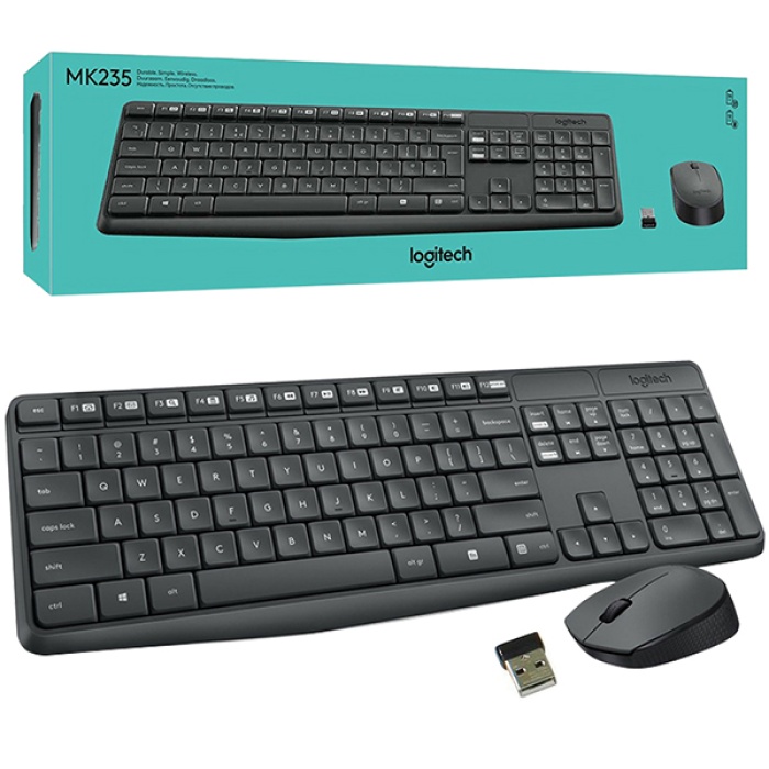 LOGITECH MK235 KABLOSUZ KLAVYE MOUSE SET (K0)