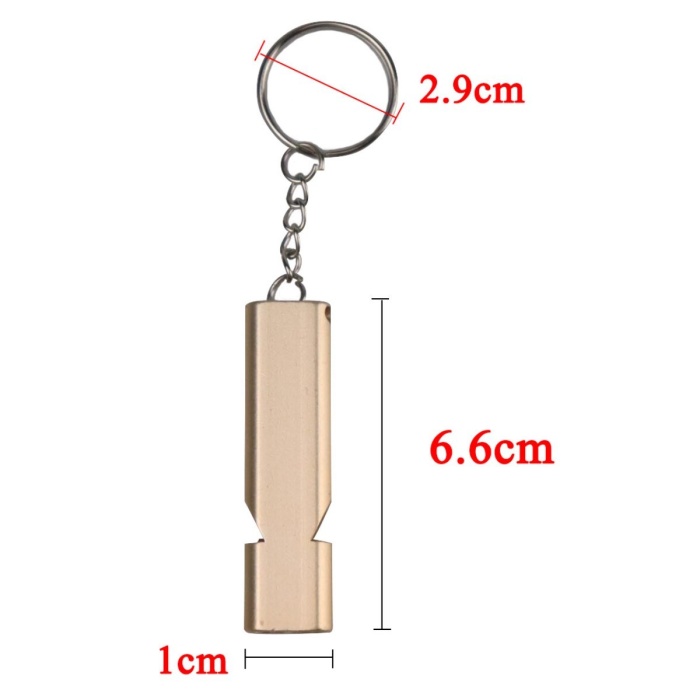 S.O.S Acil İmdat Düdüğü Alüminyum Islık Anahtarlık Kamp Yürüyüş Aksesuar Araçları (K0)