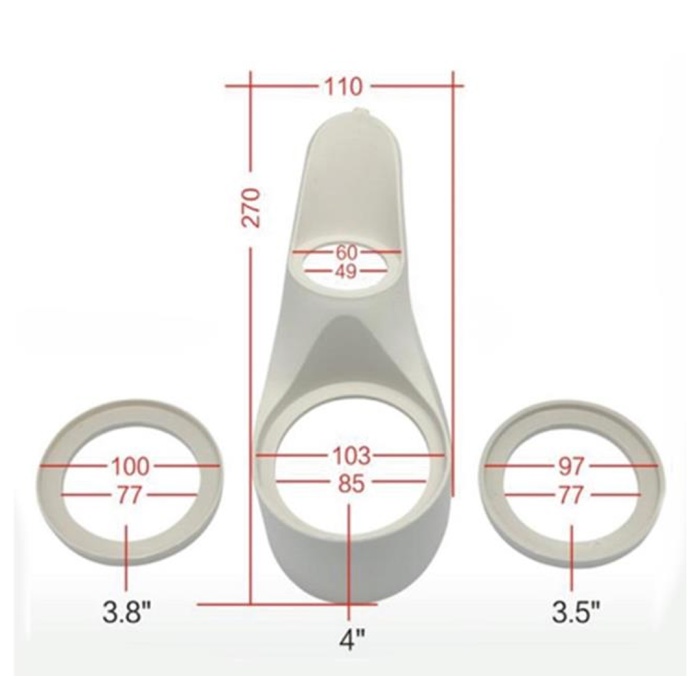 3.5 - 3.8 - 4 TWEETER MONTAJ YUVASI 1 ÇİFT (PLASTİK) (K0)