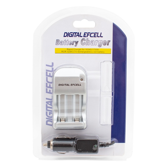 DIGITAL EFCELL 2 X 123A - 16340 - 17335 EV+ARAÇ PİL ŞARJ CİHAZI (K0)