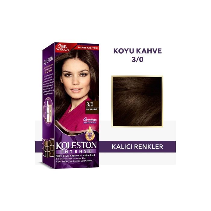 Koleston Intense Saç Boyası 3/0 Koyu Kahve - Salon Kalitesi