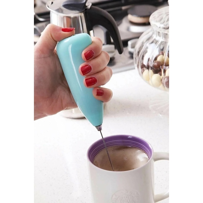 Mini Mixer Kahve Süt Köpürtücü Karıştırıcı Cappucino Mikser - Pratik Pilli Köpürtücü 1137 Bh