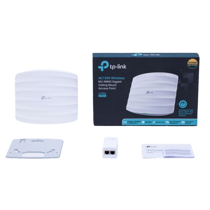 OMADA EAP225 AC1350 DUAL BAND WIFI 1XGBIT RJ45 450MBPS/2.4GHZ/867MBPS/5GHZ ACCESS POINT (POE ADAPTÖRÜ DAHİL) TP-LINK (K0)