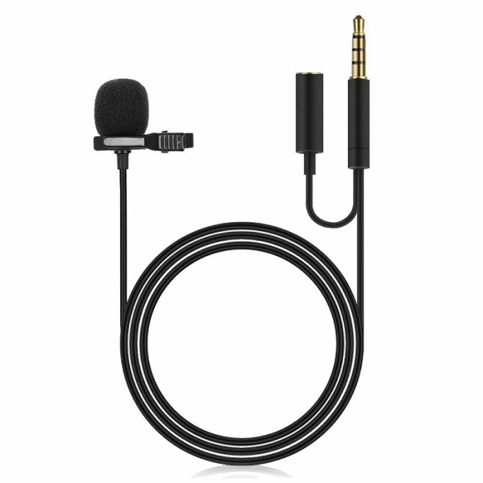 JH-043-A 3.5MM JACK VE KULAKLIK GİRİŞLİ YOUTUBER YAKA MİKROFONU