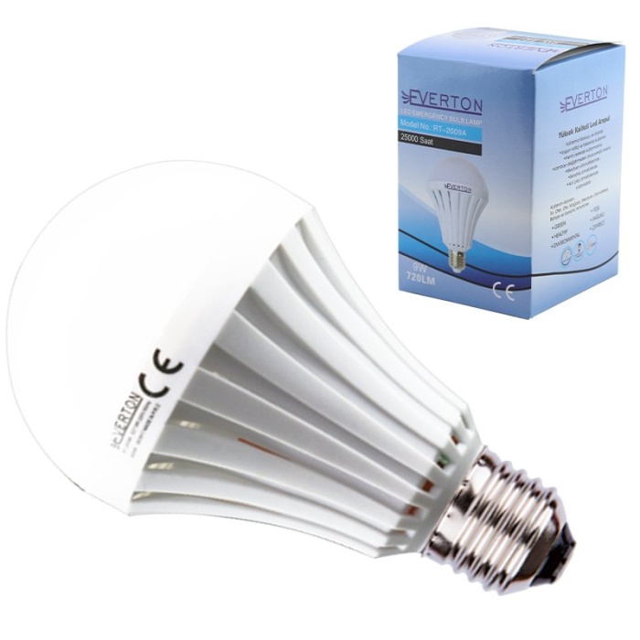 E27-220V 9 WATT 6500K BEYAZ LED AMPUL