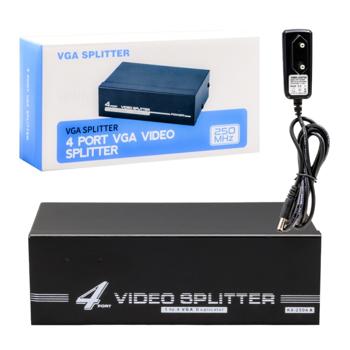 PM-6228 4 PORT 250 MHZ MONİTÖR ÇOKLAYICI VGA SPLITTER DAĞITICI