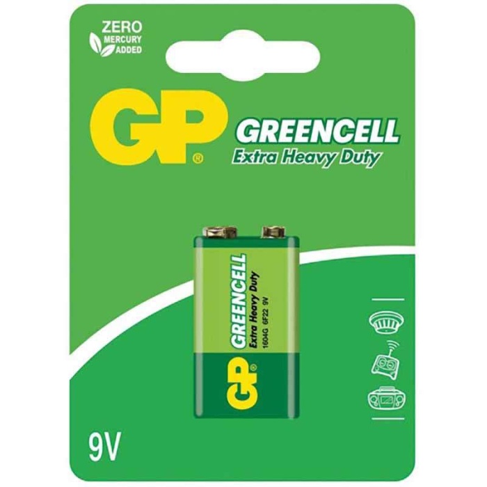 GP 1604GLF GREENCELL 9 VOLT BLİSTERLİ PİL TEKLİ FİYAT (K0)