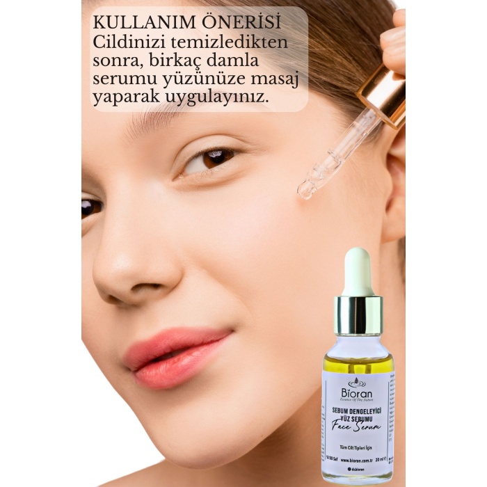 Sebum Dengeleyici Yüz Serumu %100 Saf ve Doğal İçerikli 20 ml.