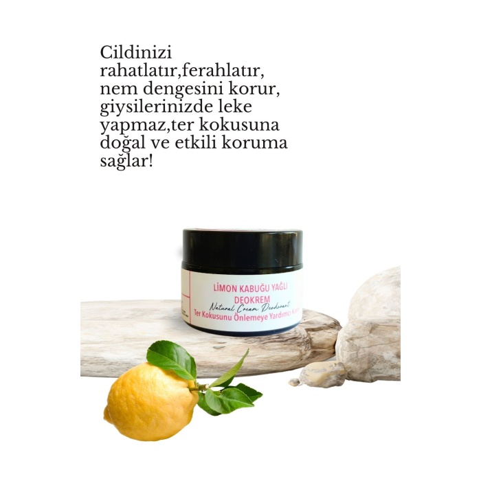 Limon Kabuğu Yağlı Krem Deodorant 40 ml %100 Doğal