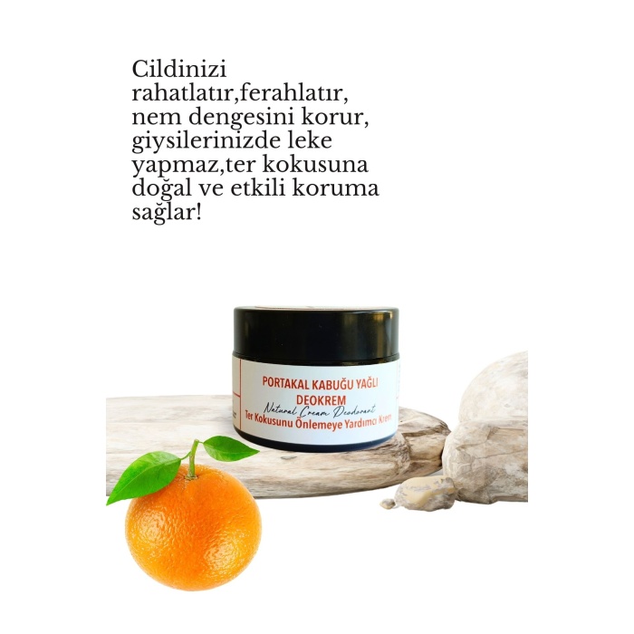 Portakal Kabuğu Yağlı Krem Deodorant 40 ml. %100 Doğal