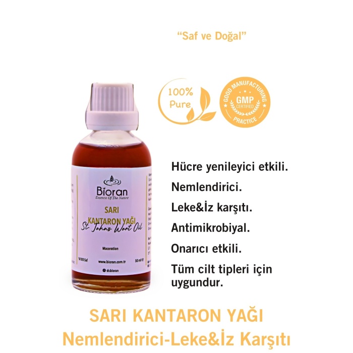 Sarı Kantaron Yağı %100 Saf Bitkisel Yağ 50 ml. (St Johns Wort Oil)