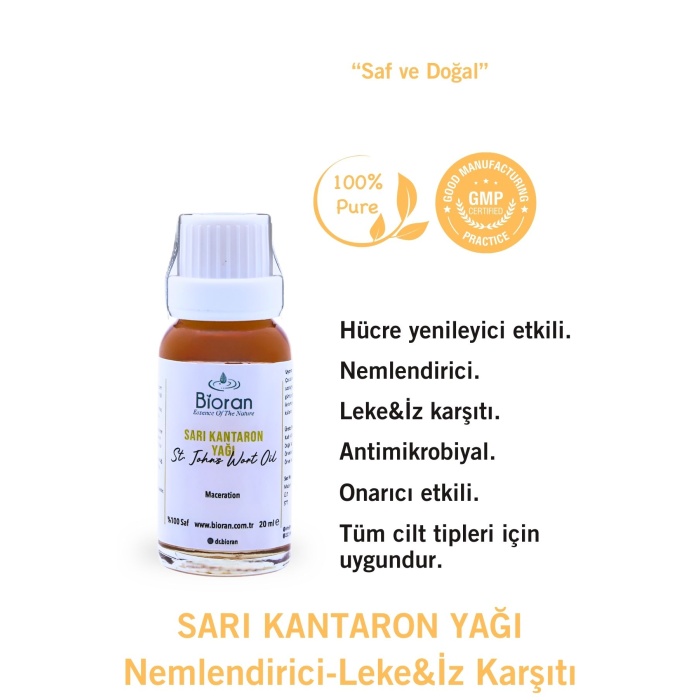 Sarı Kantaron Yağı %100 Saf Bitkisel Yağ 20ml. (St Johns Wort Oil)